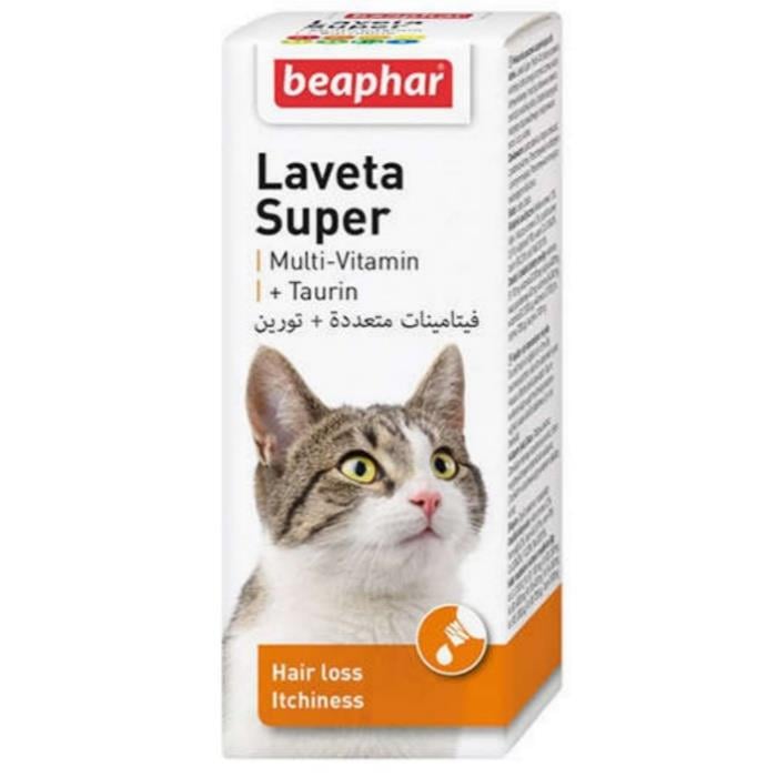 Beaphar Laveta Super Kedi Taurin Tüy Dökülme Önleyici Besin Takviyesi 50ml