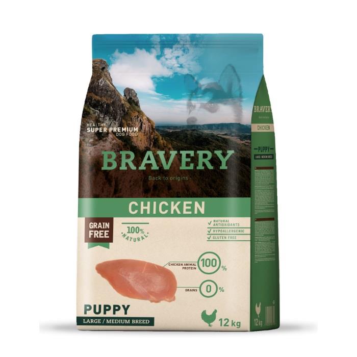 Bravery Puppy Tavuklu 12 Kg Large Breed Yavru Kuru Köpek Maması
