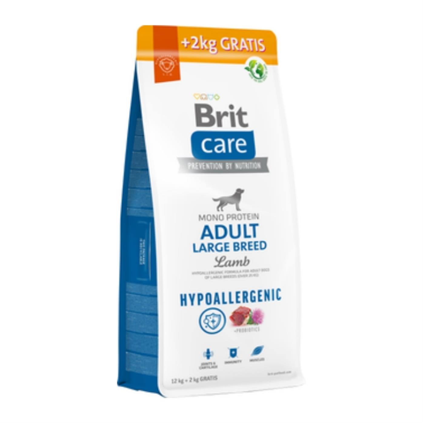 Brit Care Hipoalerjenik Kuzulu Büyük Irk Yetişkin Köpek Maması 12 Kg+2Kg