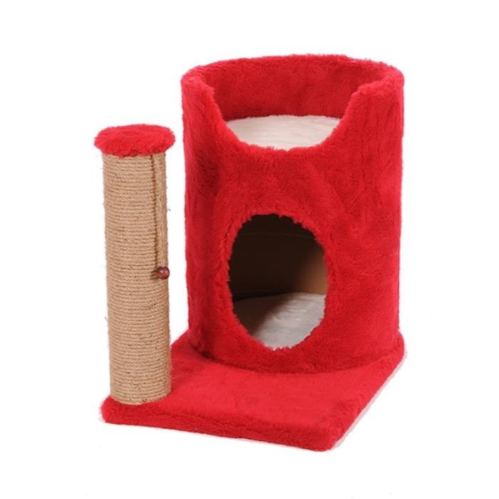 Cat Hause Oval Yuvalı Kedi Tırmalama 55cm S04 Kırmızı