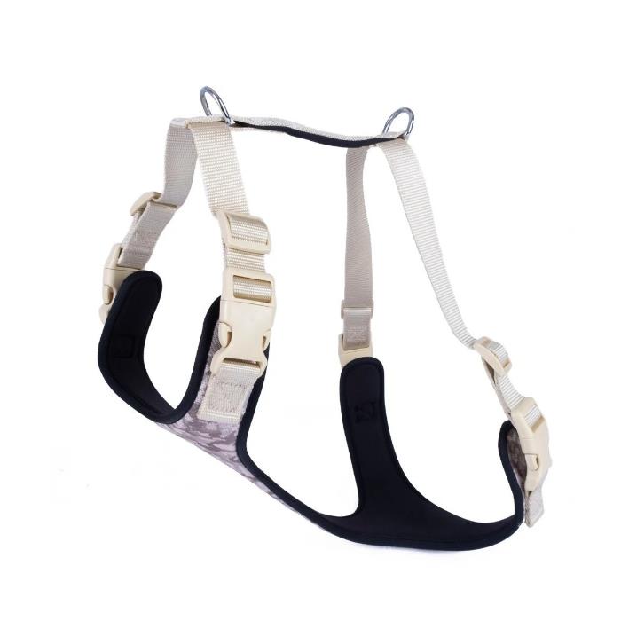 Doggie Havalı Dokumadan El Yapımı Köpek Göğüs Tasması - L-2x55-65cm - Camo