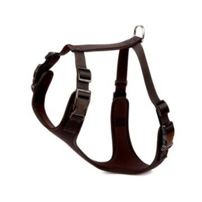 Doggie Havalı Dokumadan El Yapımı Köpek Göğüs Tasması XXL-2,5X70-80cm - Black