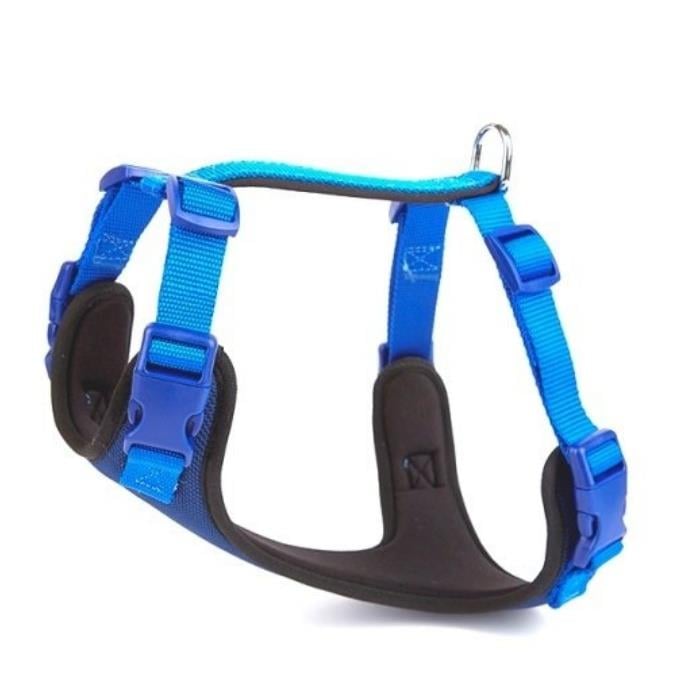 Doggie Havalı Dokumadan El Yapımı Köpek Göğüs Tasması L-2x55-65cm - Royal Blue