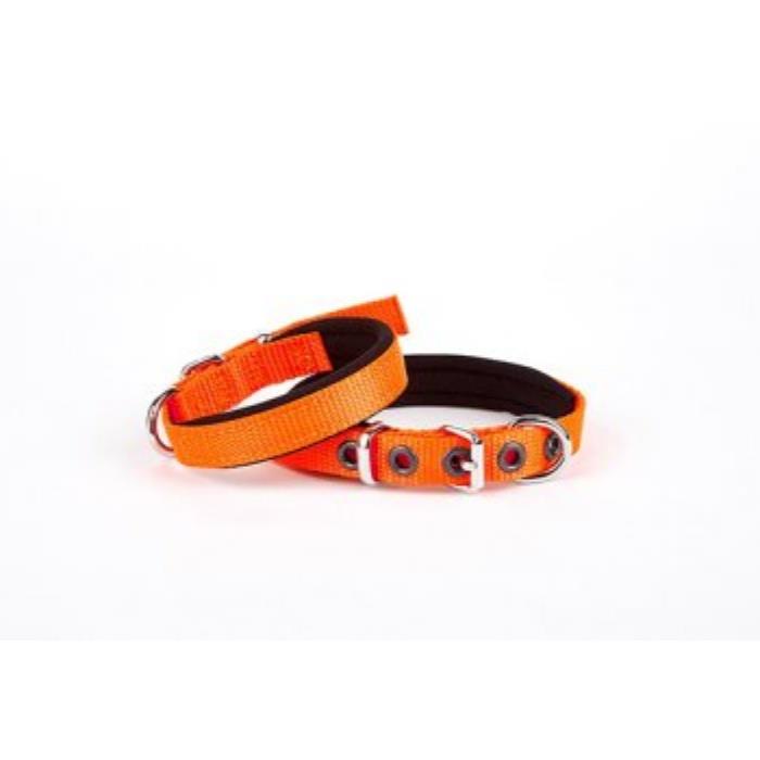 Doggie Konforlu Dokumadan El Yapımı Köpek Boyun Tasması 1,5x25-30cm - Orange