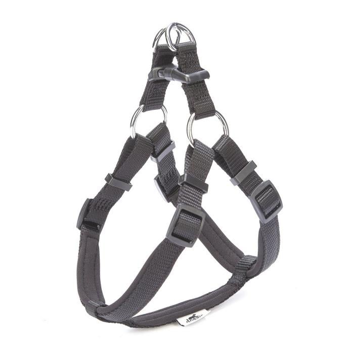 Doggie Konforlu Dokumadan El Yapımı Ronin Model Köpek Göğüs Tasması XS-1,5x35-45cm - Black