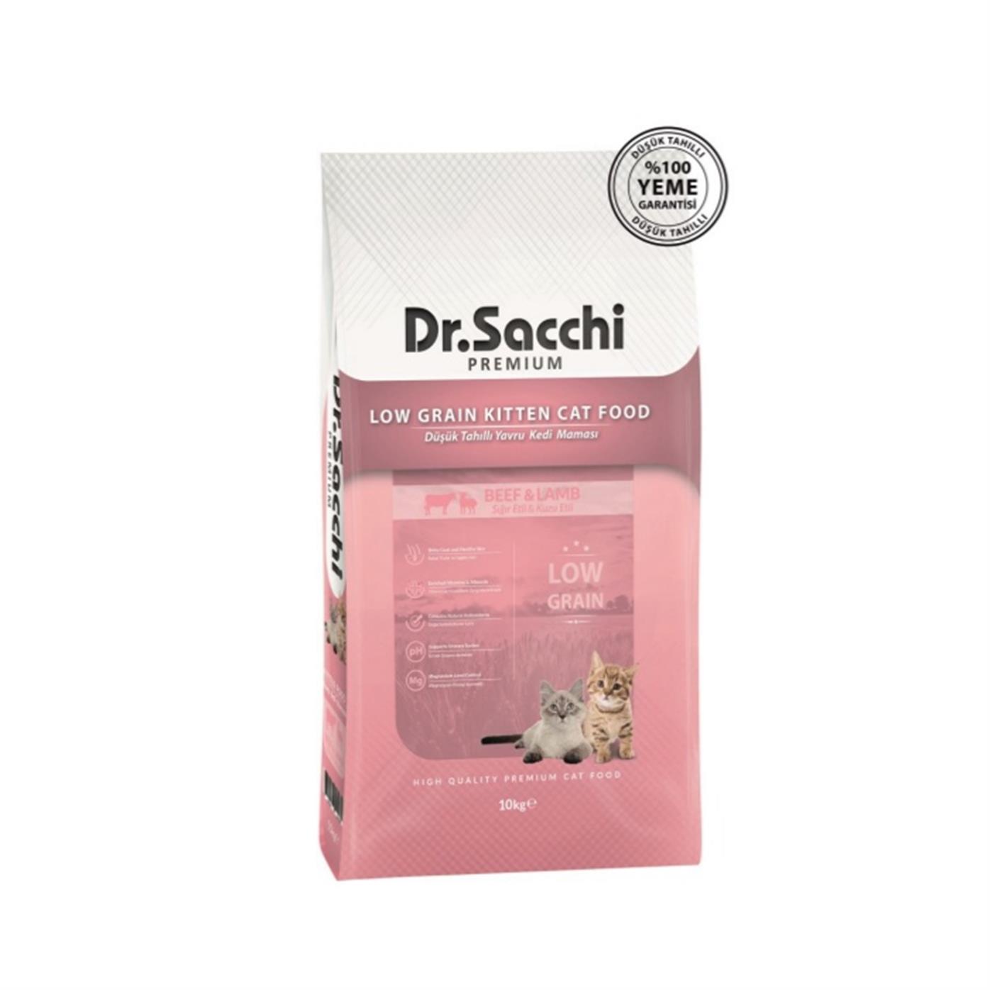Dr.Sacchi Kitten Premium Sığır&Kuzu Etli Yavru Kedi Maması 10 Kg