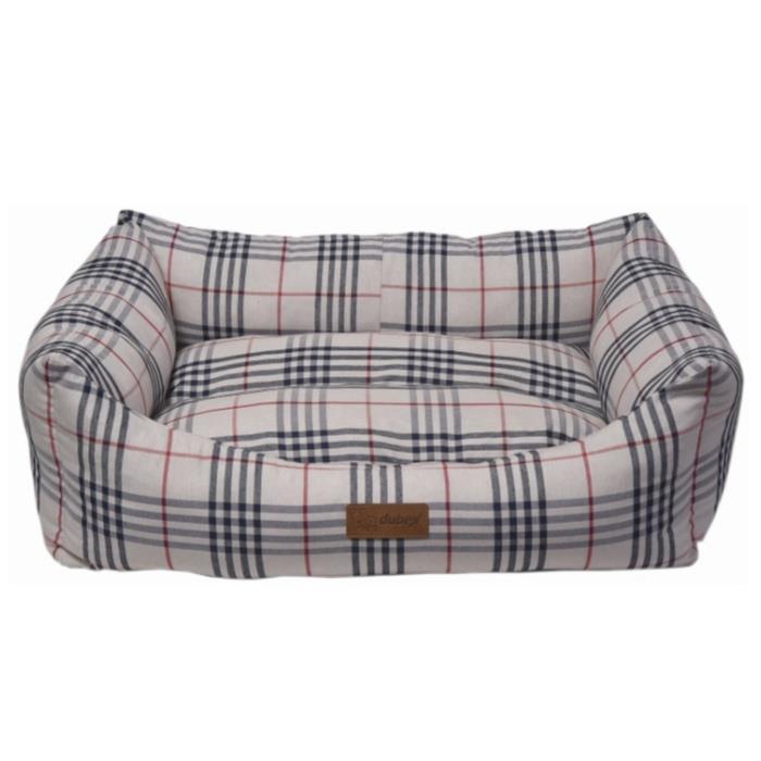 Dubex Danish Kedi Köpek Yatağı Krem Kareli Large