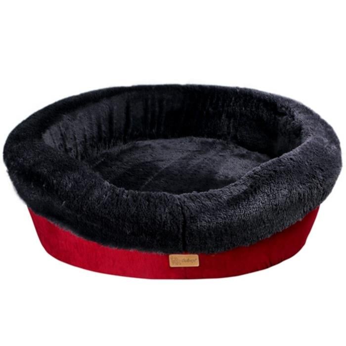 Dubex Donat Kedi Köpek Yatağı Bordo Antrasit Gri Large