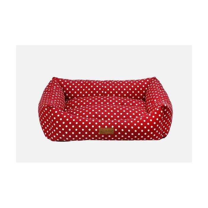 Dubex Makaron Kedi Köpek Yatağı Benekli Kırmızı Medium