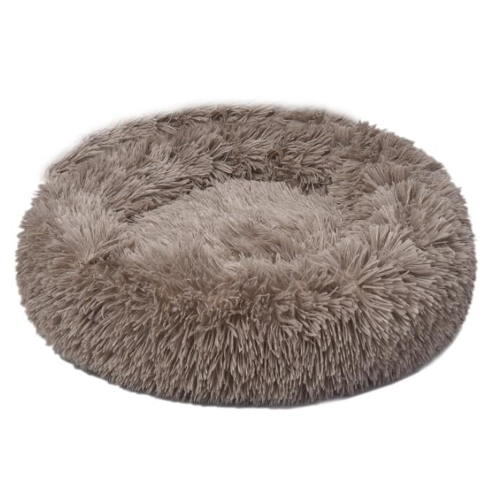 Dubex Ponchik Yuvarlak Kedi Köpek Yatağı Vizon Bej Large