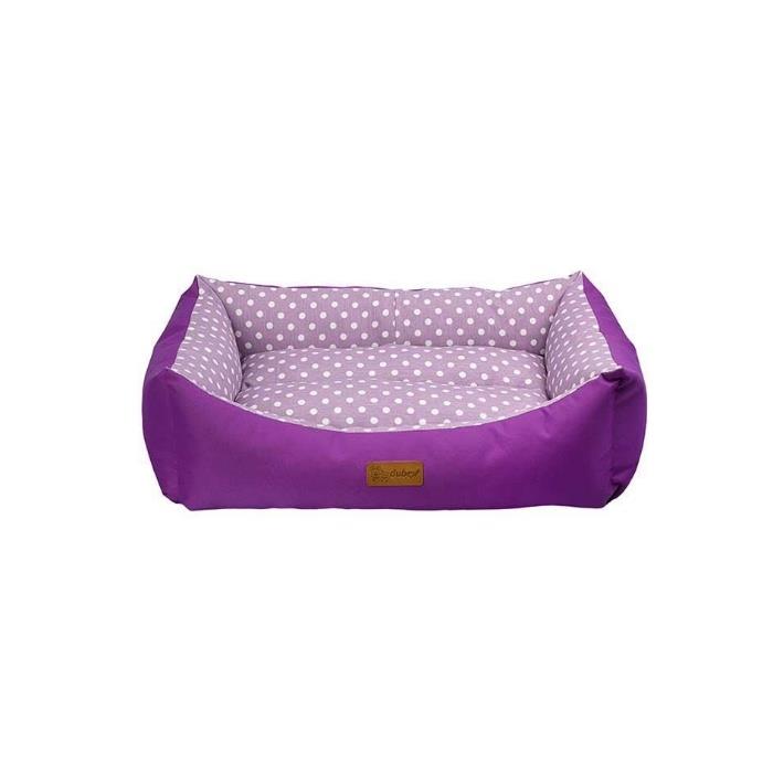 Dubex Tarte Kedi Köpek Yatağı Dikdörgen Benekli Lila Medium