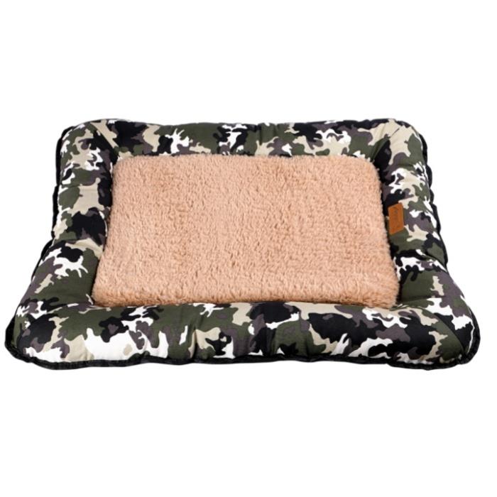 Dubex Yeşil Bej Camel Peluşlu Kamuflaj Yer Minderi Medium