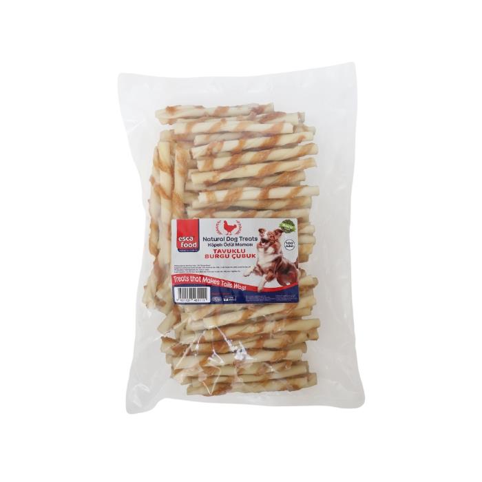 Esca Tavuklu Burgu Kemik 12cm 100'lü 700gr