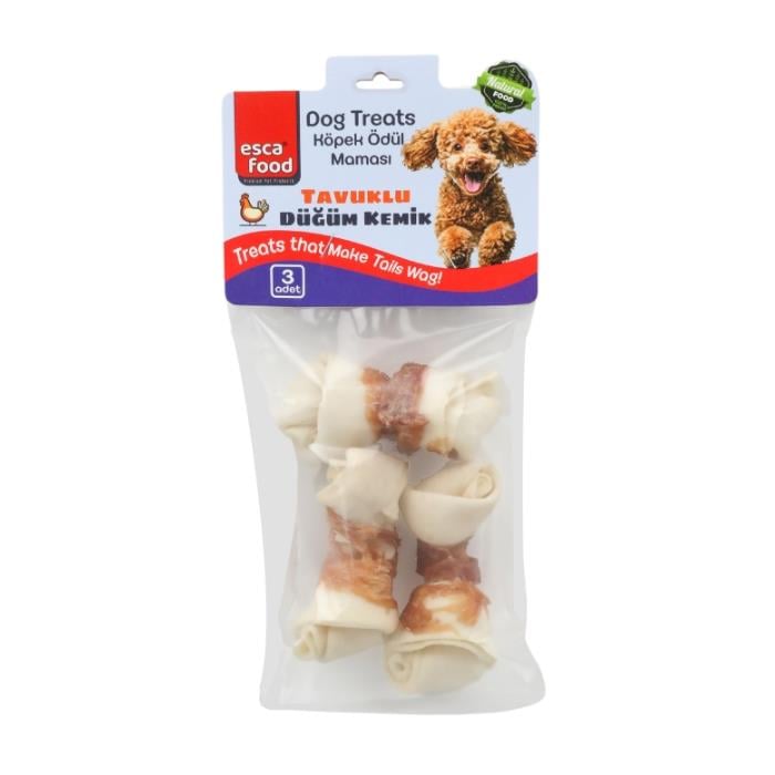 Esca Tavuklu Mini Düğüm Kemik 84gr 3'lü
