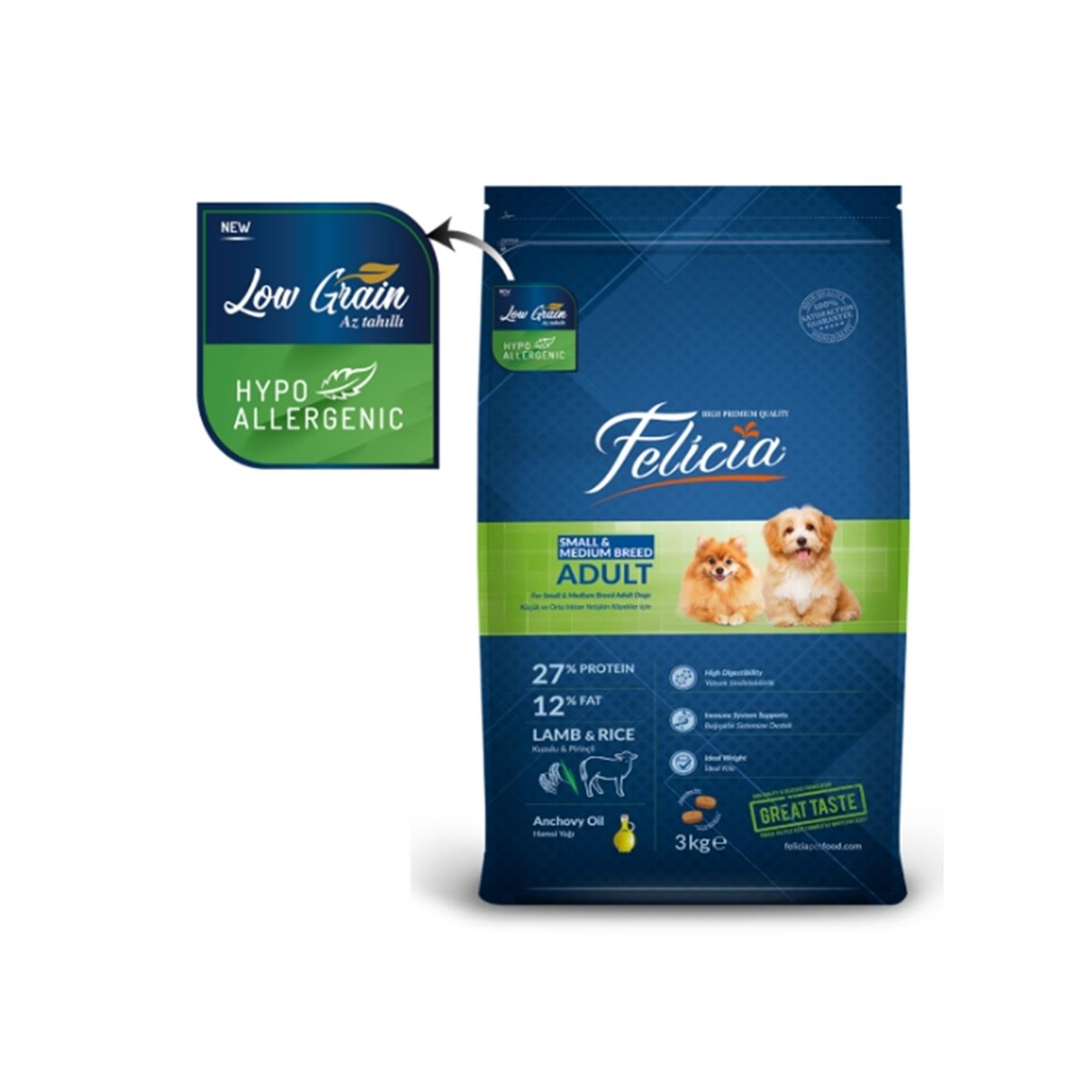 Felicia Kuzulu Small&Mini Yetişkin Köpek Maması 3 Kg - 8681299602001 -  FLC-017 - PET GROSS ® | Evcil Hayvanlarınız İçin Her Şey PetGross'ta -  Felicia