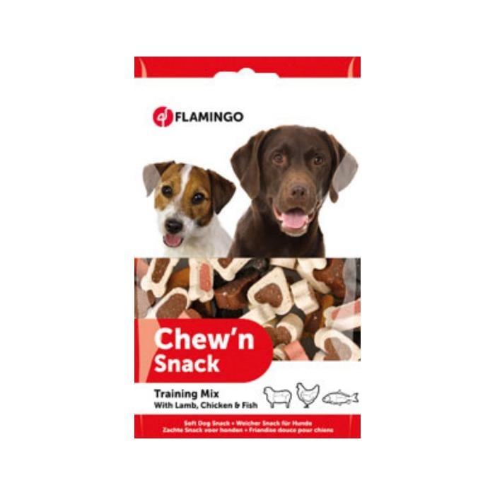 Flamingo Chew'n Snack Training Mix Lamb&Chicken&Fish Köpek Ödülü 150gr