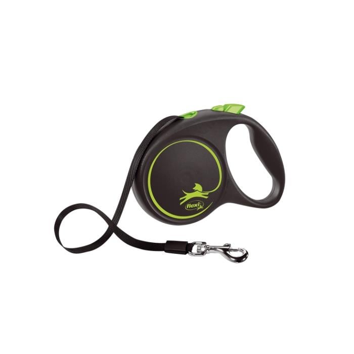 Flexi Black Desing Large 5m Şerit Gezdirme Yeşil