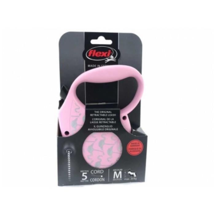 Flexi Flamingo Medium 5m İp Gezdirme Pembe