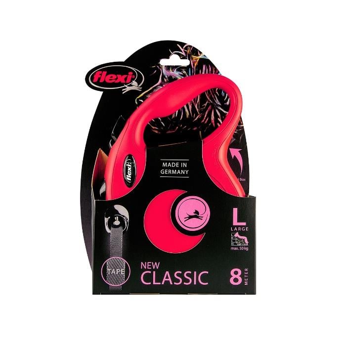 Flexi New Classic Large 8m Şerit Gezdirme Kırmızı