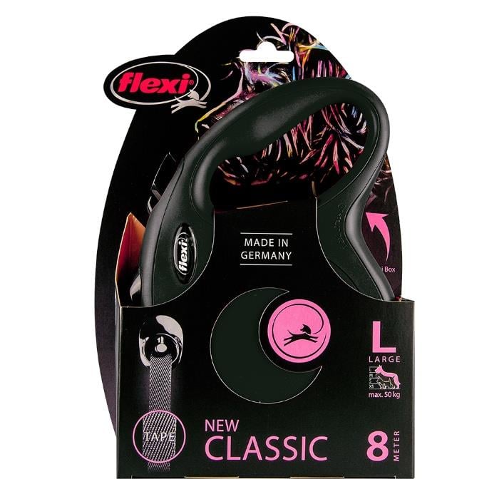 Flexi New Classic Large 8m Şerit Gezdirme Siyah