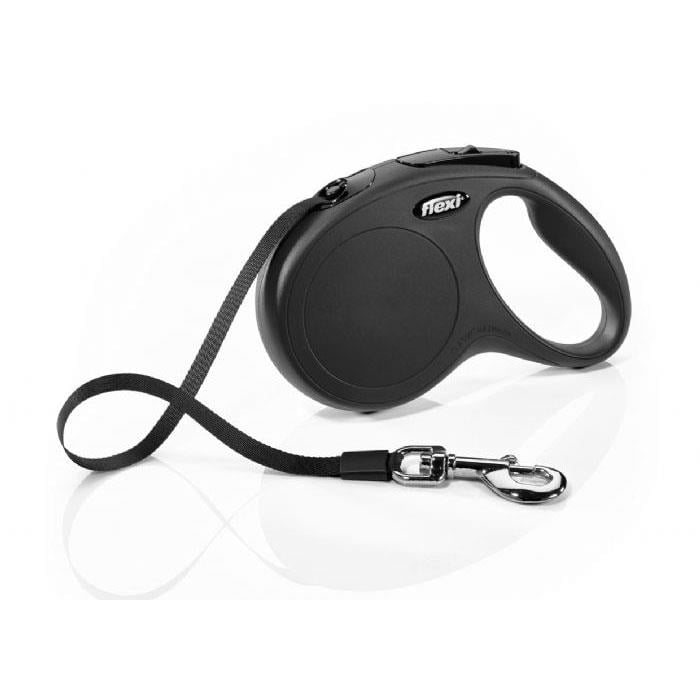 Flexi New Classic Medium 5m Şerit Gezdirme Siyah