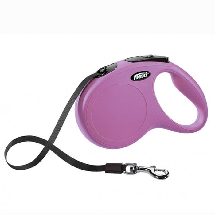 Flexi New Classic Medium 5m Şerit Gezdirme Pembe
