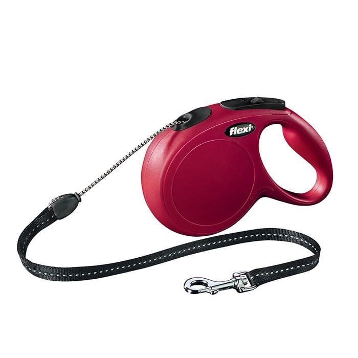 Flexi New Classic Medium 8m İp Gezdirme Kırmızı