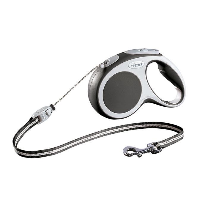 Flexi Vario Medium 5m İp Gezdirme Gri