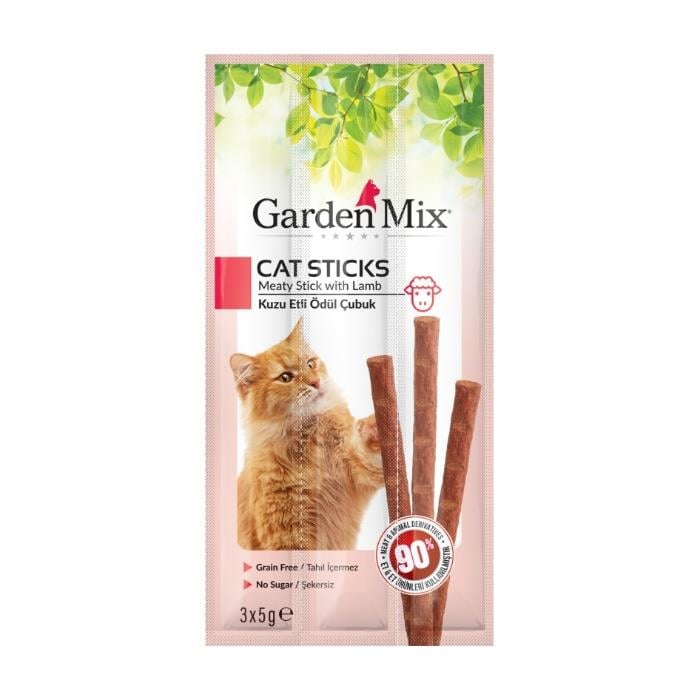 Gardenmix Kuzu Etli Kedi Stick Ödül 3*5g