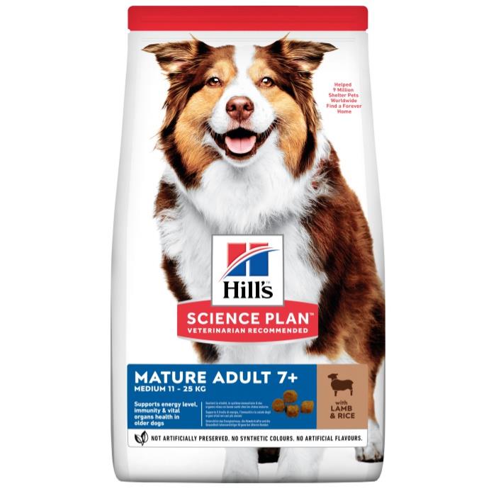 Hill’s Mature Adult 7+ Medium Lamb-Rice Köpek Maması 14 Kg