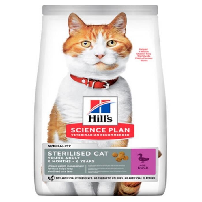 Hill's Sterilised Young Ördekli 10 Kg Kısırlaştırılmış Kuru Kedi Maması