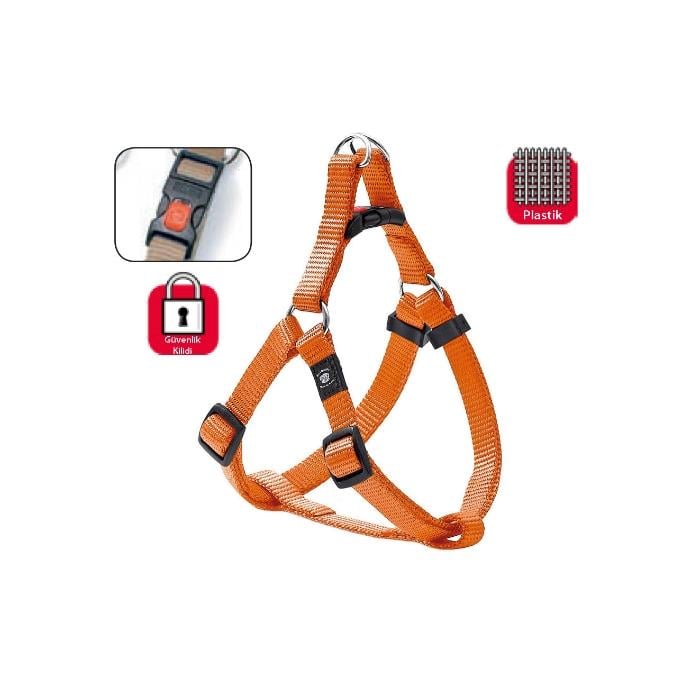 Karlie Kilitli Göğüs Tasma S/M 35-60cm Turuncu