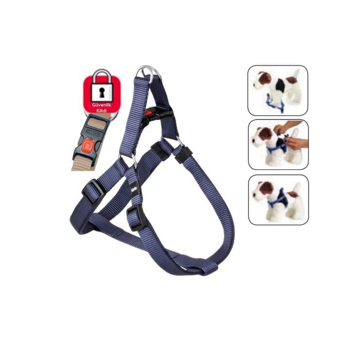 Karlie Kilitli Göğüs Tasma XS 20-35cm Koyu Mavi