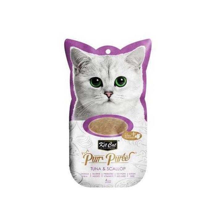 Kit Cat Purr Puree Tuna Ve Deniz Mahsullü Kedi Ödülü 4X15gr