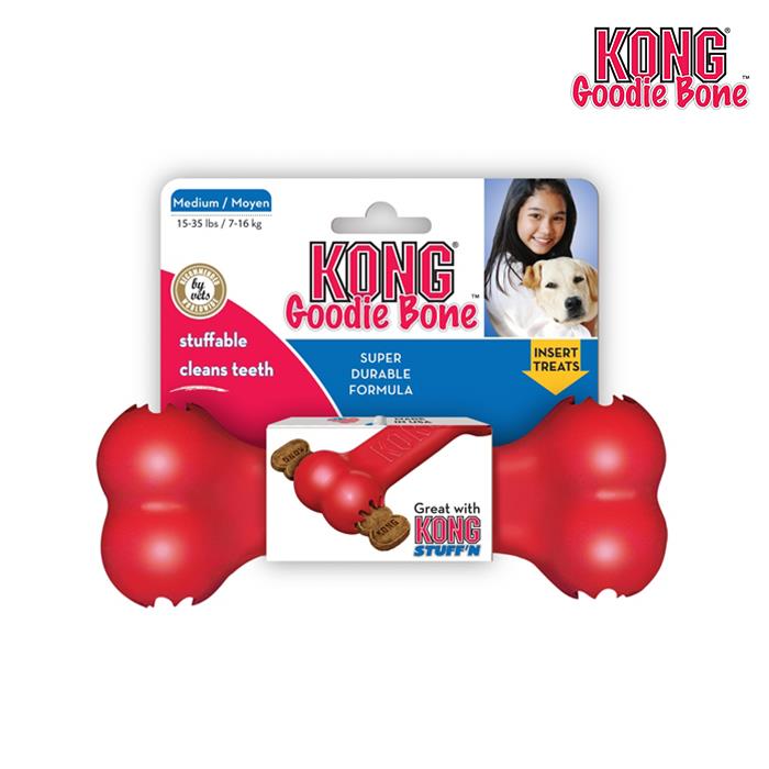Kong Kırmızı Kauçuk Kemik Köpek Oyuncağı Medium 18cm