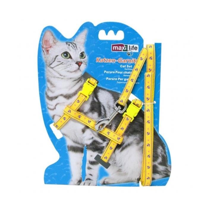 Maxi Life Kedi Göğüs Tasması Çapa Desenli