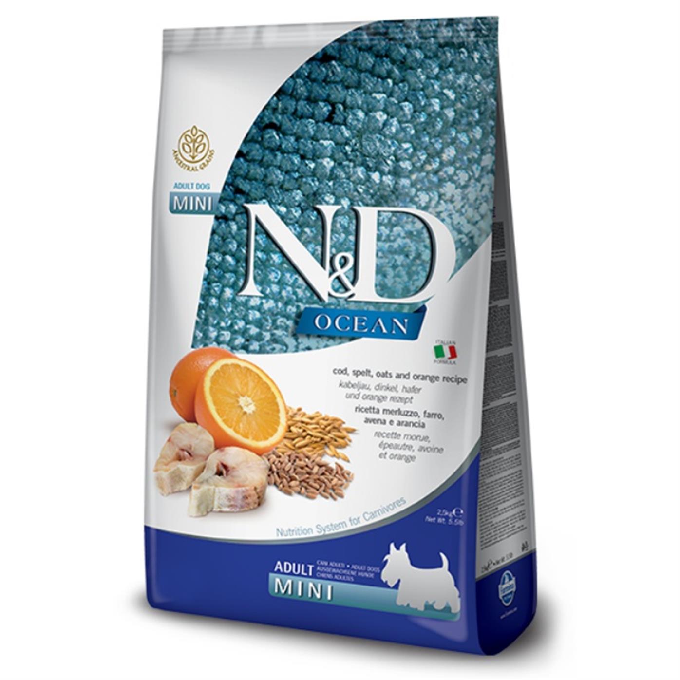 N&D Ocean Düşük Tahıllı Balıklı 7 Kg Mini Yetişkin Kuru Köpek Maması