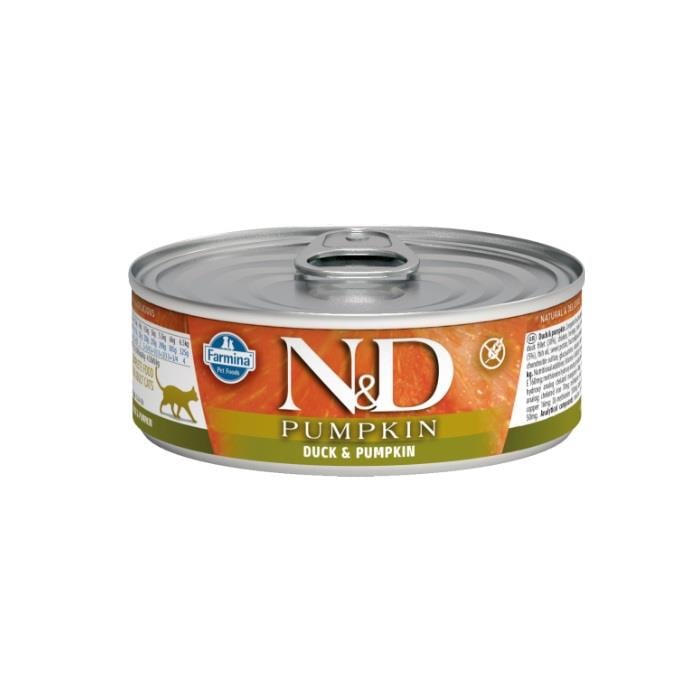 N&D Pumpkin Tahılsız Ördek&Balkabağı 70gr Yaş Kedi Konservesi