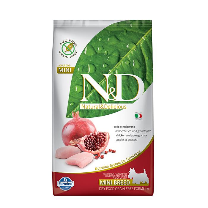 N&D Tahılsız Tavuk Etli ve Narlı 2.5 Kg Mini Yetişkin Kuru Köpek Maması