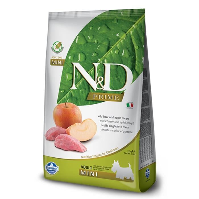 N&D Tahılsız Yaban Domuzu Etli ve Elmalı 7 Kg Mini Yetişkin Kuru Köpek Maması