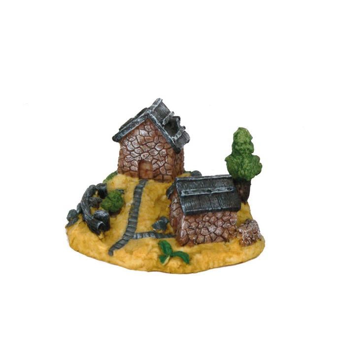 Orijin Akvaryum Dekor Kasaba Evleri 14X9X8cm