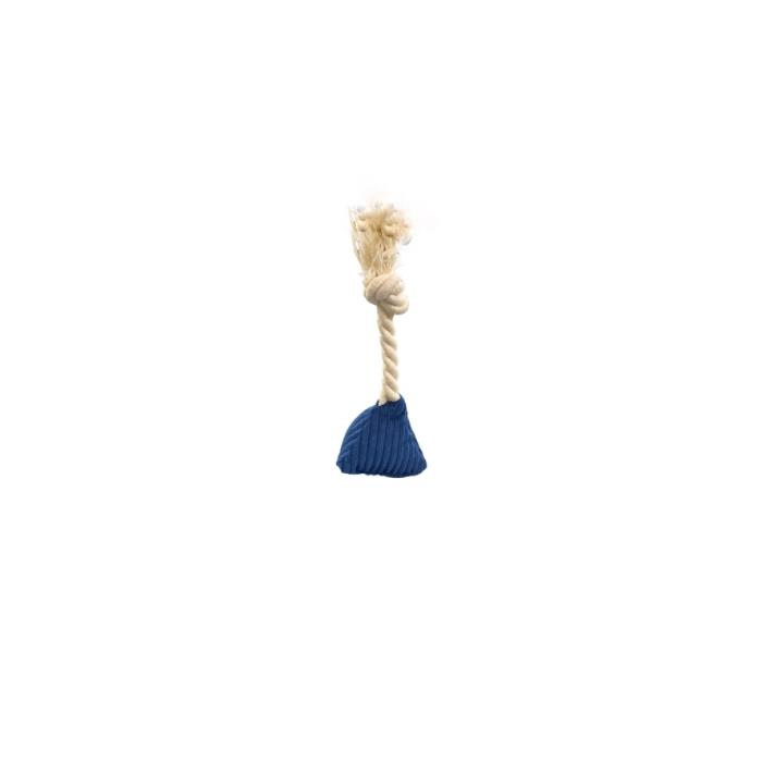 Pet Comfort İpli Prizma Köpek Oyuncağı Lacivert 7x15cm