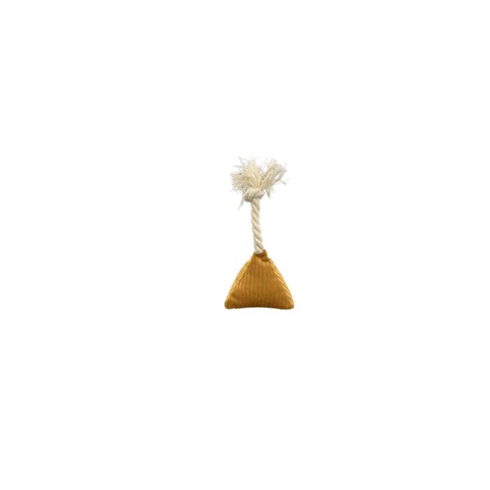 Pet Comfort İpli Prizma Köpek Oyuncağı Sarı 7x15cm
