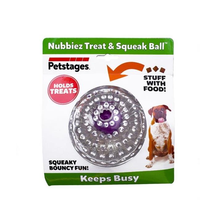 Petstages Nubbiez Treat&Squeak Ball