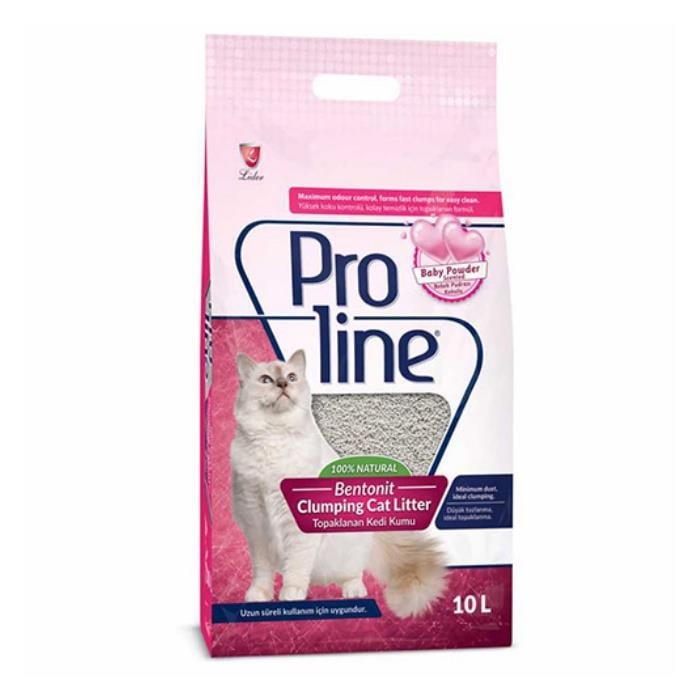 Proline Bebek Pudralı İnce Topaklanan Kedi Kumu 10lt
