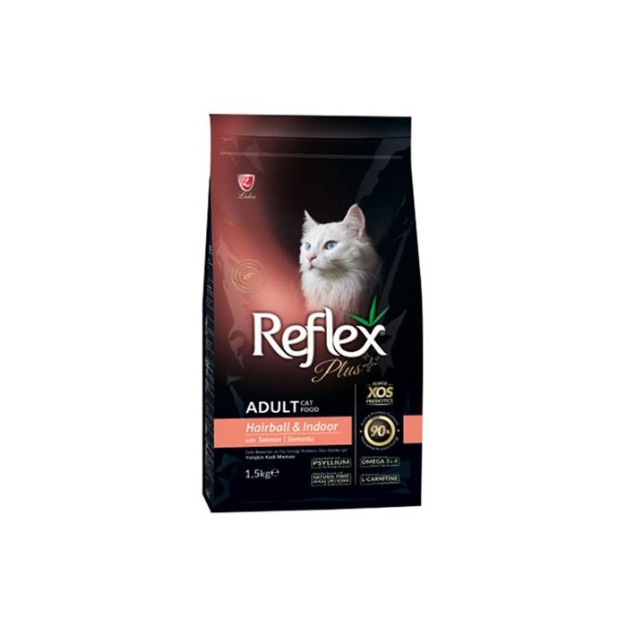 Reflex Plus Somonlu Hairball 1.5 Kg Yetişkin Kuru Kedi Maması