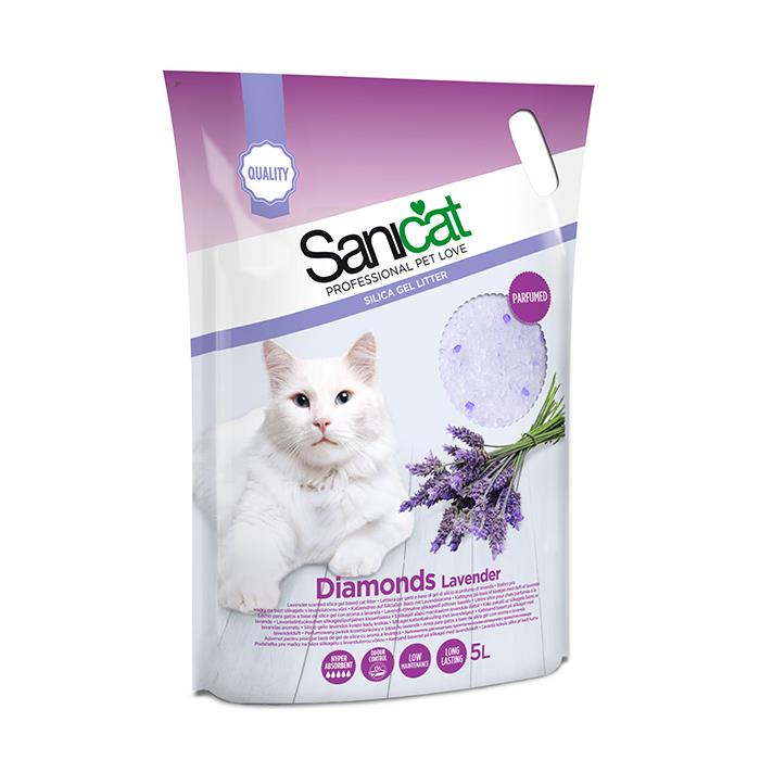 Sanicat Diamonds Lavender Silika Kedi Kumu 5L