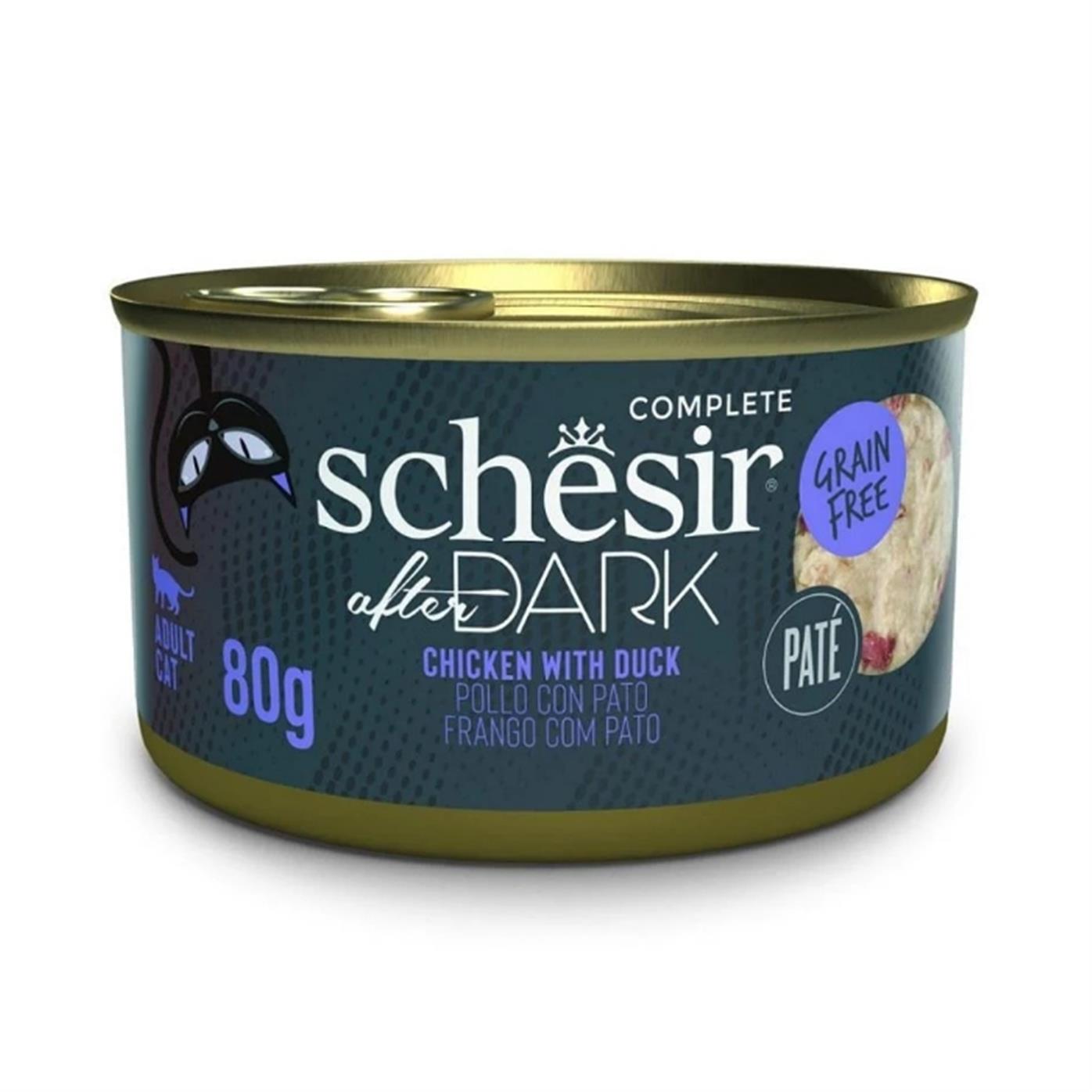 Schesir After Dark Pate Tavuk Ördek Yetişkin Kedi Konservesi 80gr