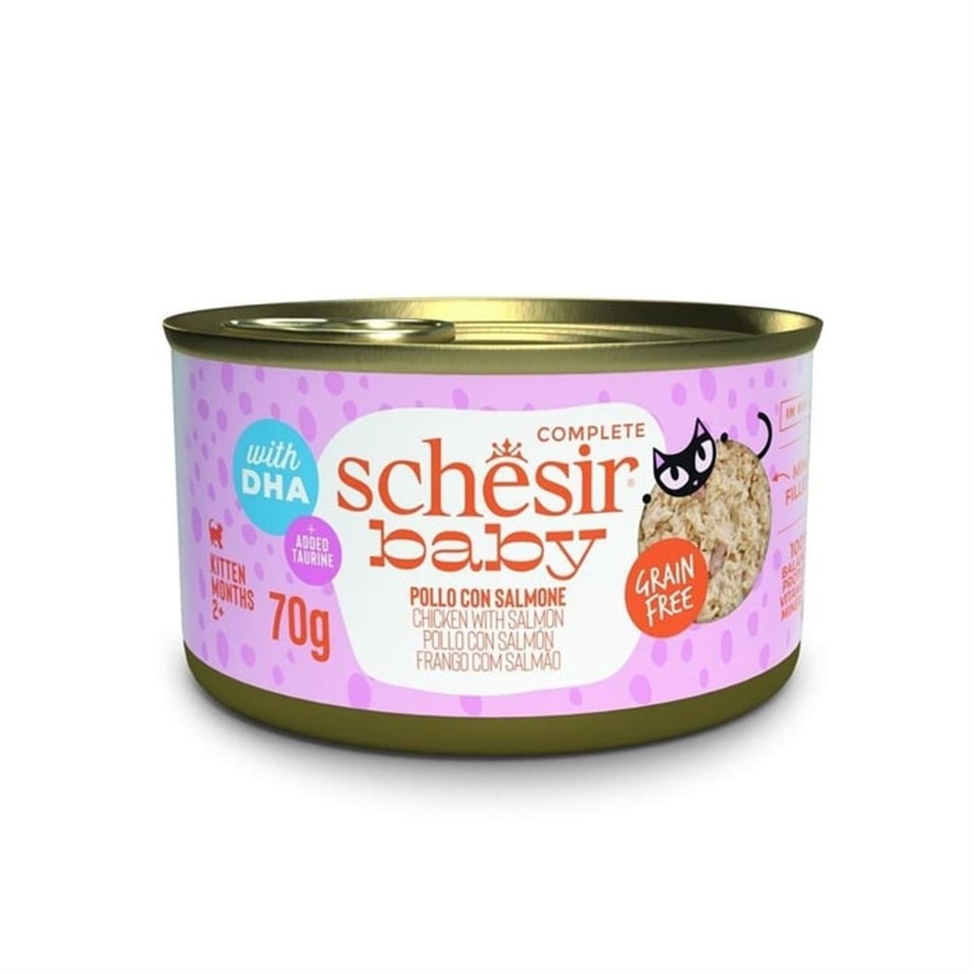 Schesir Baby Cat Tavuk Somon Yavru Kedi Konservesi 70gr