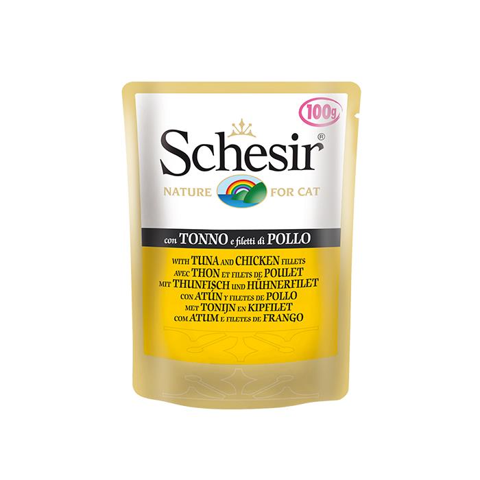 Schesir Tavuklu ve Ton Balıklı Yaş Kedi Maması 100gr